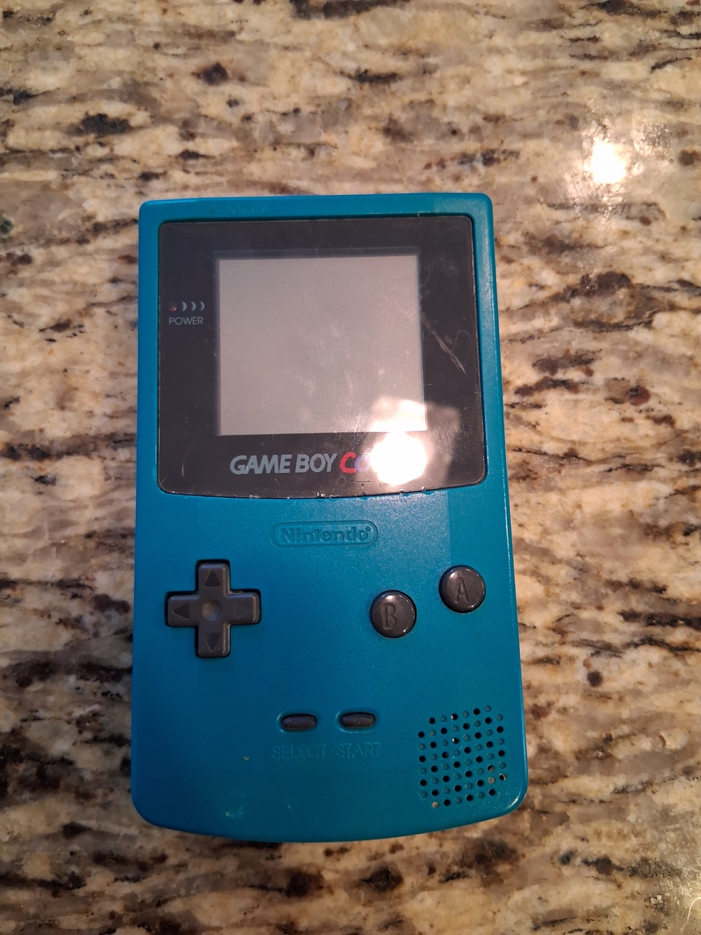 Nintendo Game Boy Color Handheld Console  Teal Blue- Not Working